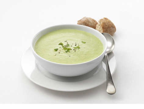 Pea, Potato & Mint Soup