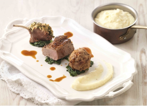 Rack, Shank & Rump with Crunchy Mustard Mash